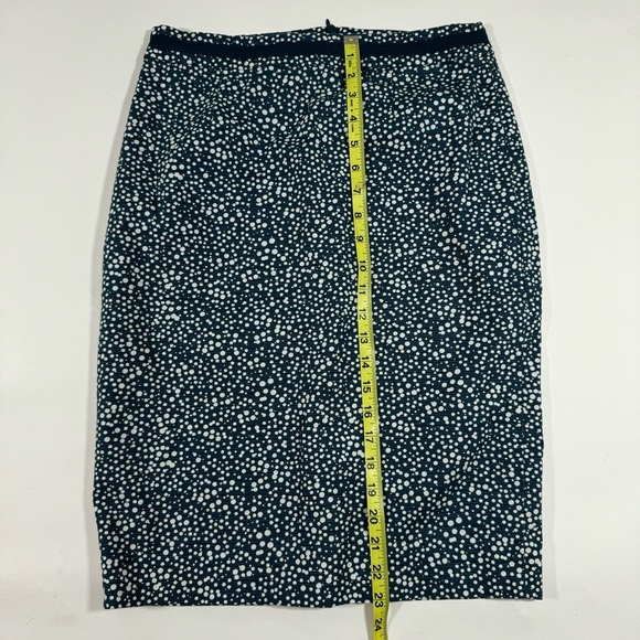 Boden Textured Pencil Skirt Blue White Dot Print - Picture 5 of 6
